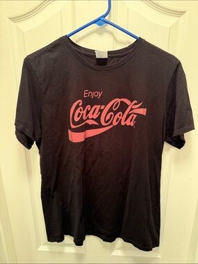 Coca Cola Black Short Sleeve Tee with Red Logo